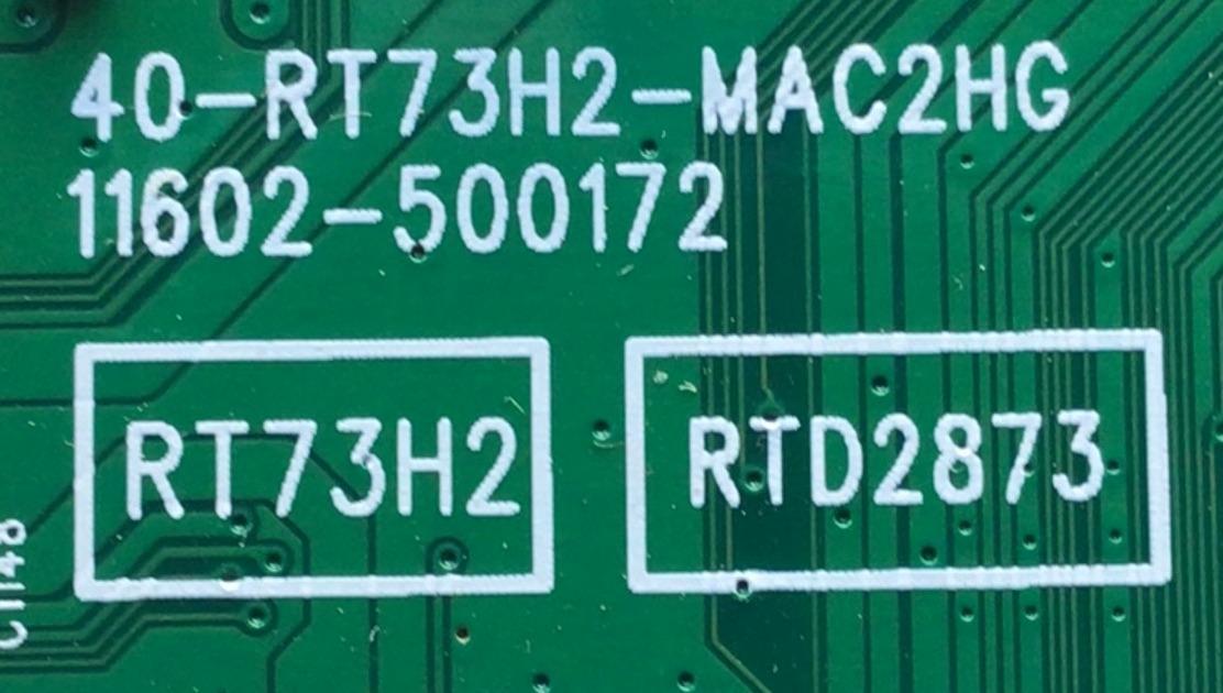 MAIN PARA SMART TV TCL 4K / NUMERO DE PARTE 08-RT73009-MA300AA / 40-RT73H2-MAC2HG / 08-RT73009-MA3STAA / V8-RT73K01-LF1V1171 / 16602-500172 / RT73H2 / RTD2873 / PANEL LVU550NDJL / MODELO 55S535 - Imagen 2